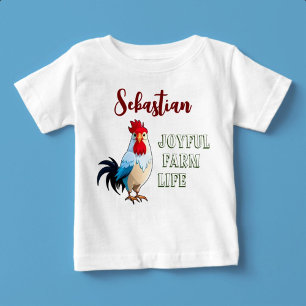 Joyful Farm Life Custom Name Baby T-Shirt