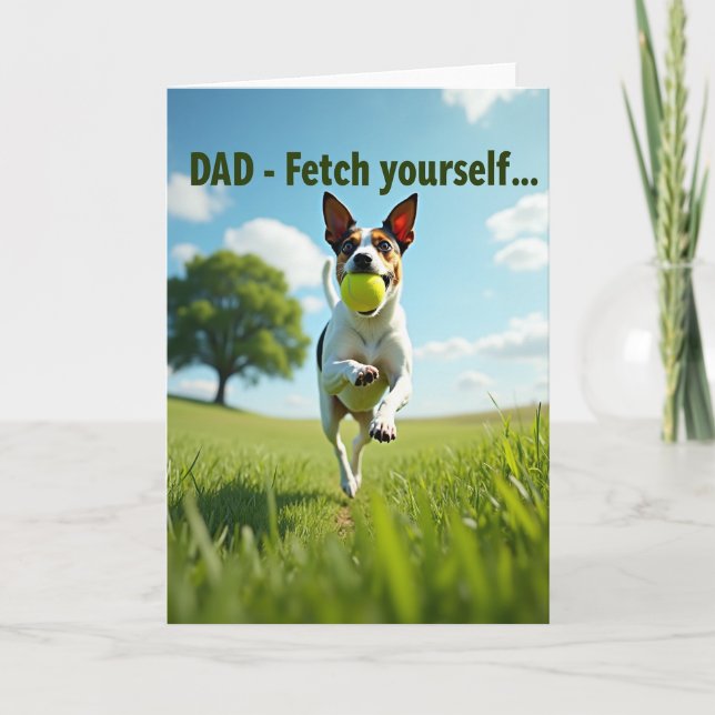 Joyful Fathers Day Fetch Card (Front)