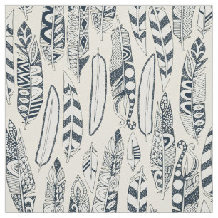 joyful feathers cream fabric