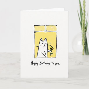 Joyful Feline Window Card