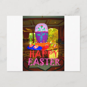 Joyful Festive Springtime Easter Colourful Eggs Ar Holiday Postcard