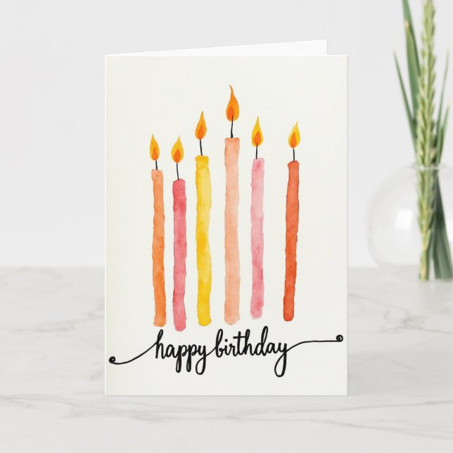 Joyful Flame Birthday Card (Front)
