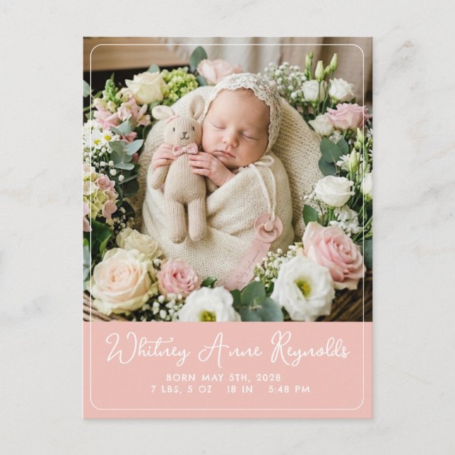 Joyful Flat Announcement Card (Front)