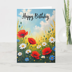 Joyful Floral Birthday Card