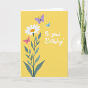 Joyful Floral Butterfly Card