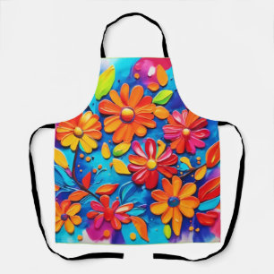 Joyful Floral Painting Apron