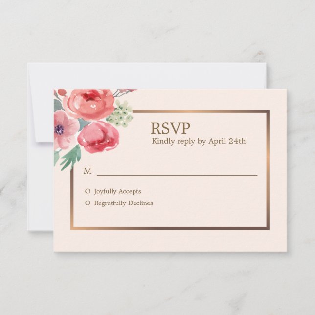 Joyful Floral RSVP Card (Front)