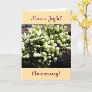 Joyful, Floral, Wedding Anniversary Card