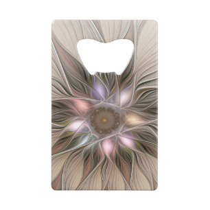 Joyful Flower Abstract Beige Brown Floral Fractal