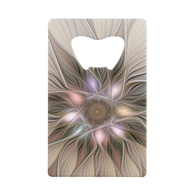 Joyful Flower Abstract Beige Brown Floral Fractal (Front)