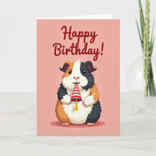 Joyful Fluffy Rodent Birthday Card