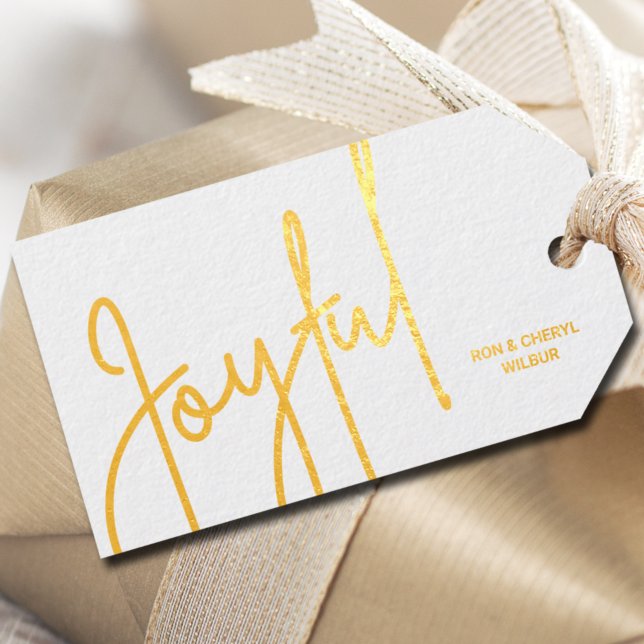 Joyful  foil gift tags (Creator Uploaded)