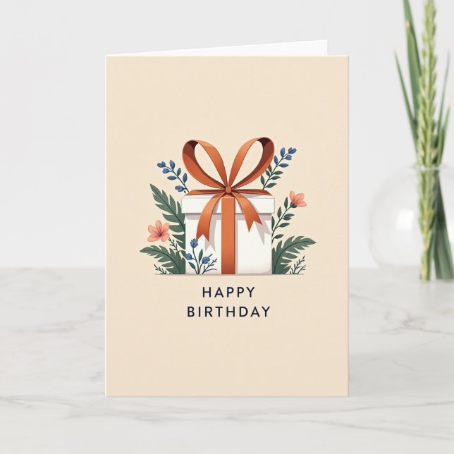 Joyful Foliage Birthday Card (Front)