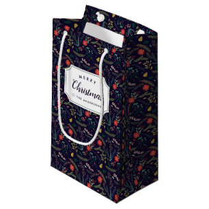 Joyful Foliage Personalised Holiday Small Gift Bag