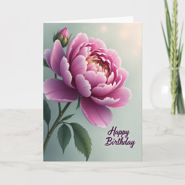 Joyful Fuchsia Petal Card (Front)