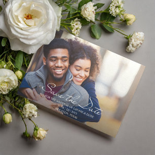 Joyful Fun Photo Wedding Save the Date Magnetic Invitation