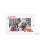 Joyful Funky Typography Merry Christmas Photo 