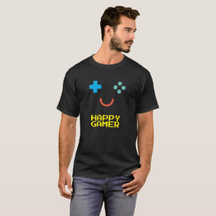Joyful Gamer - Retro Gaming Emoticon T-Shirt