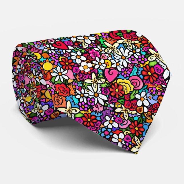 Joyful Garden Tie (Rolled)