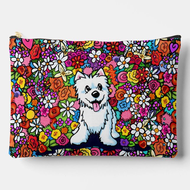 Joyful Garden Westie Accessory Pouch (Front)