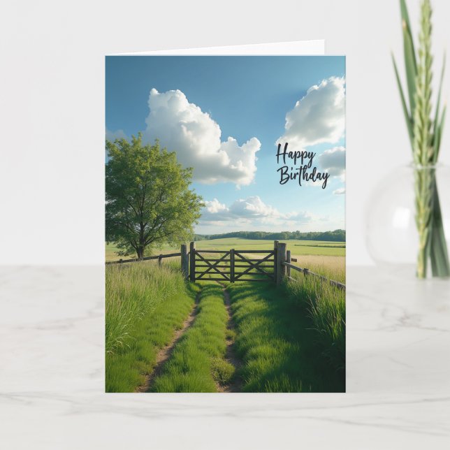 Joyful Gate Path Birthday Card (Front)