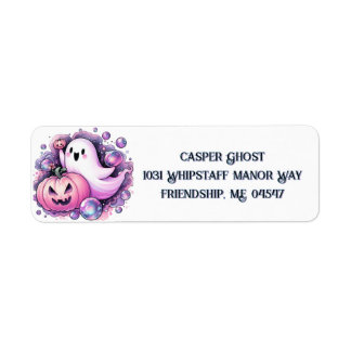 Joyful Ghost Return Address Label