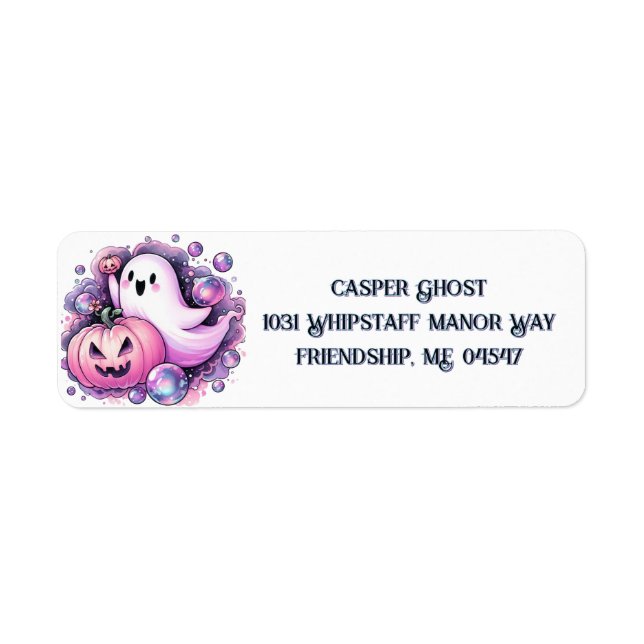 Joyful Ghost Return Address Label (Front)