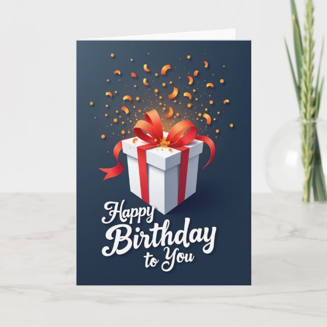 Joyful Gift Box Card (Front)