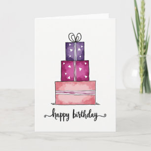 Joyful Gift Stack Birthday Card