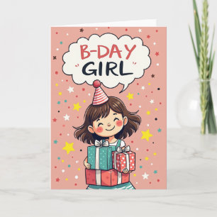Joyful Girls Party Card