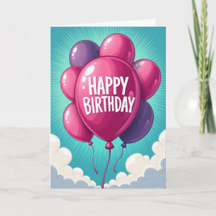 Joyful Glossy Balloons Card