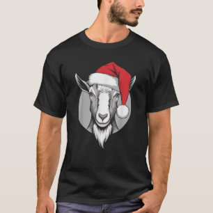 Joyful Goat Santa on Goat Christmas  T-Shirt
