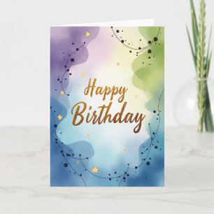 Joyful Gold Watercolor Card