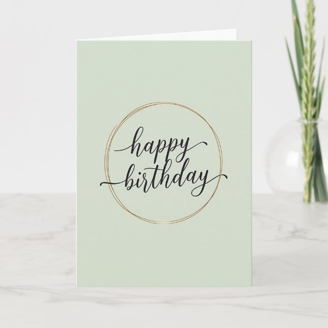 Joyful Golden Rings Birthday Card (Front)