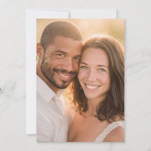 Joyful Golden Romantic Photo Invitation