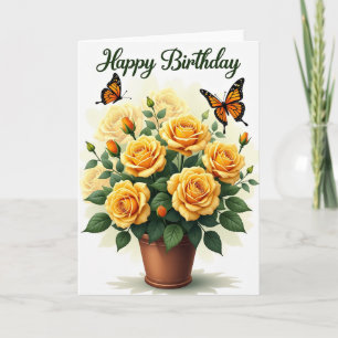 Joyful Golden Rose Card