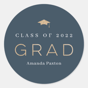 Joyful Grad Graduation Stickers or Envelope Seals