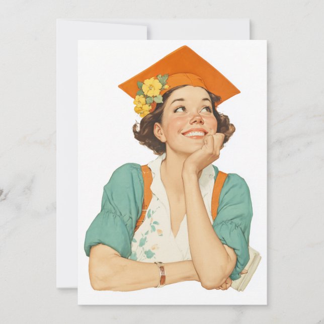 Joyful Graduation Day Portrait Invitation (Front)