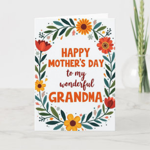 Joyful Grandma Mothers Day Card