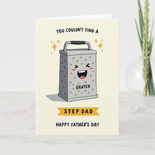 Joyful Grater Step Dad Card (Front)