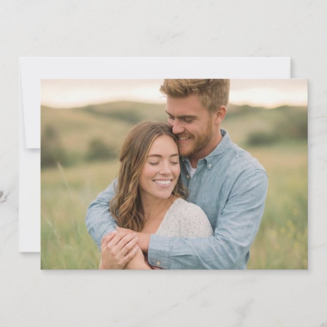 Joyful Green Natural Photo Invitation (Front)