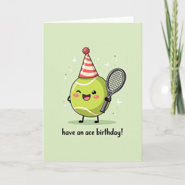 Joyful Green Sphere Birthday Card (Front)