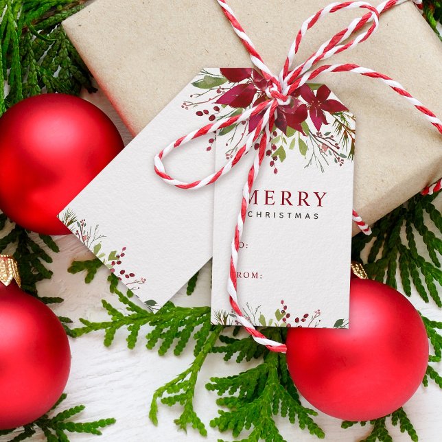 Joyful Greenery Merry Christmas Gift Tags (Creator Uploaded)