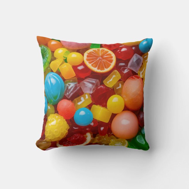 Joyful Gummy Candies Cushion (Front)