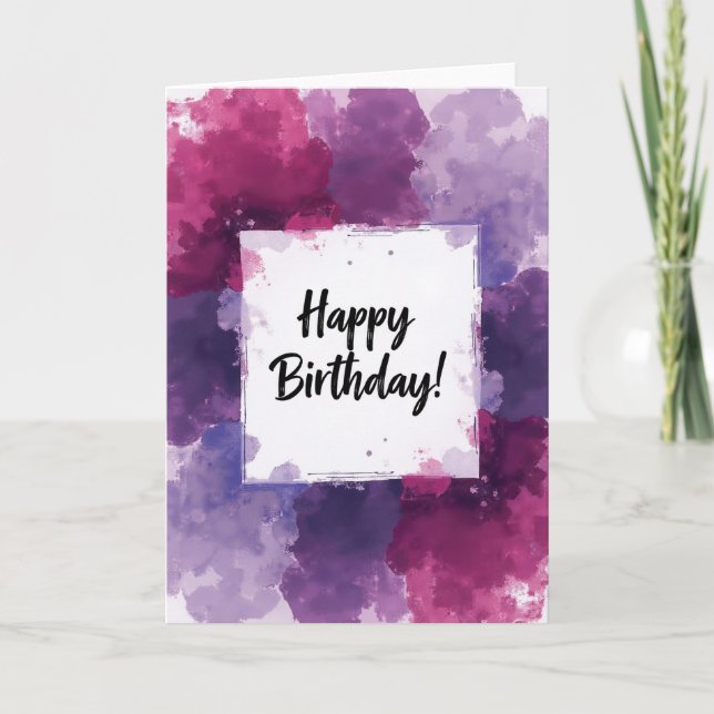 Joyful Hand Lettered Birthday Card (Front)