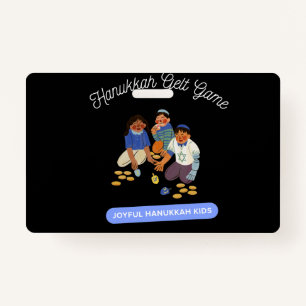 Joyful Hanukkah Kids ID Badge