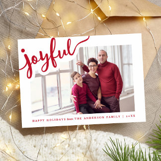 Joyful | Happy Holidays Photo Card
