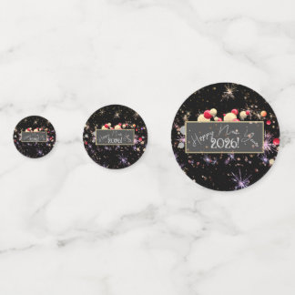 Joyful happy new year 2026 confetti