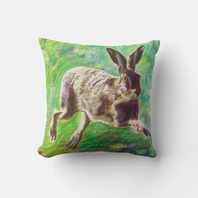 Joyful hare 2011 cushion (Front)