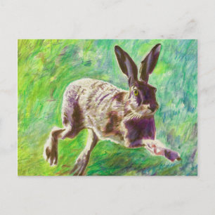 Joyful hare 2011 postcard